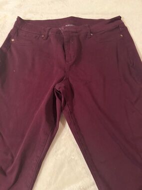 Burgundy Straight-Leg Pants xl